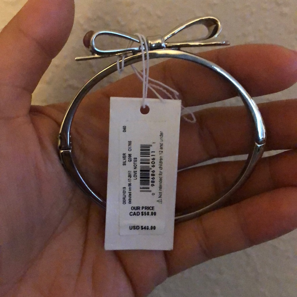 Silver Kate Spade Bow Bracelet